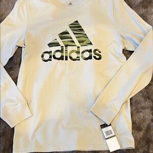 Adidas Boys Long Sleeve T-Shirt Size 14/16 NWT